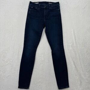 Gap Jeans Womens 27 Dark Blue Resolution True Skinny Mid Rise Stretch Denim